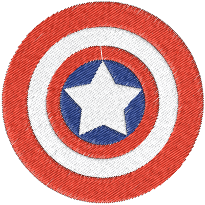 Matriz de Bordado Símbolo Capitão América 